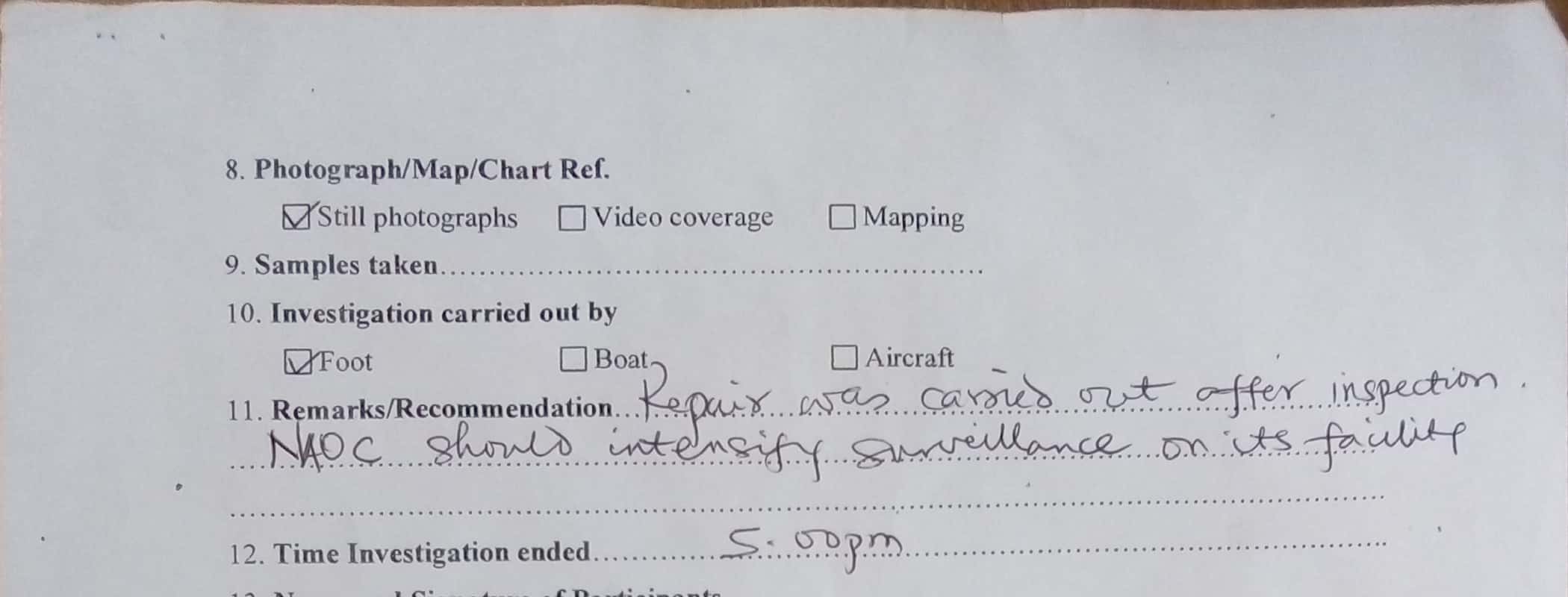 Incident evidence 6